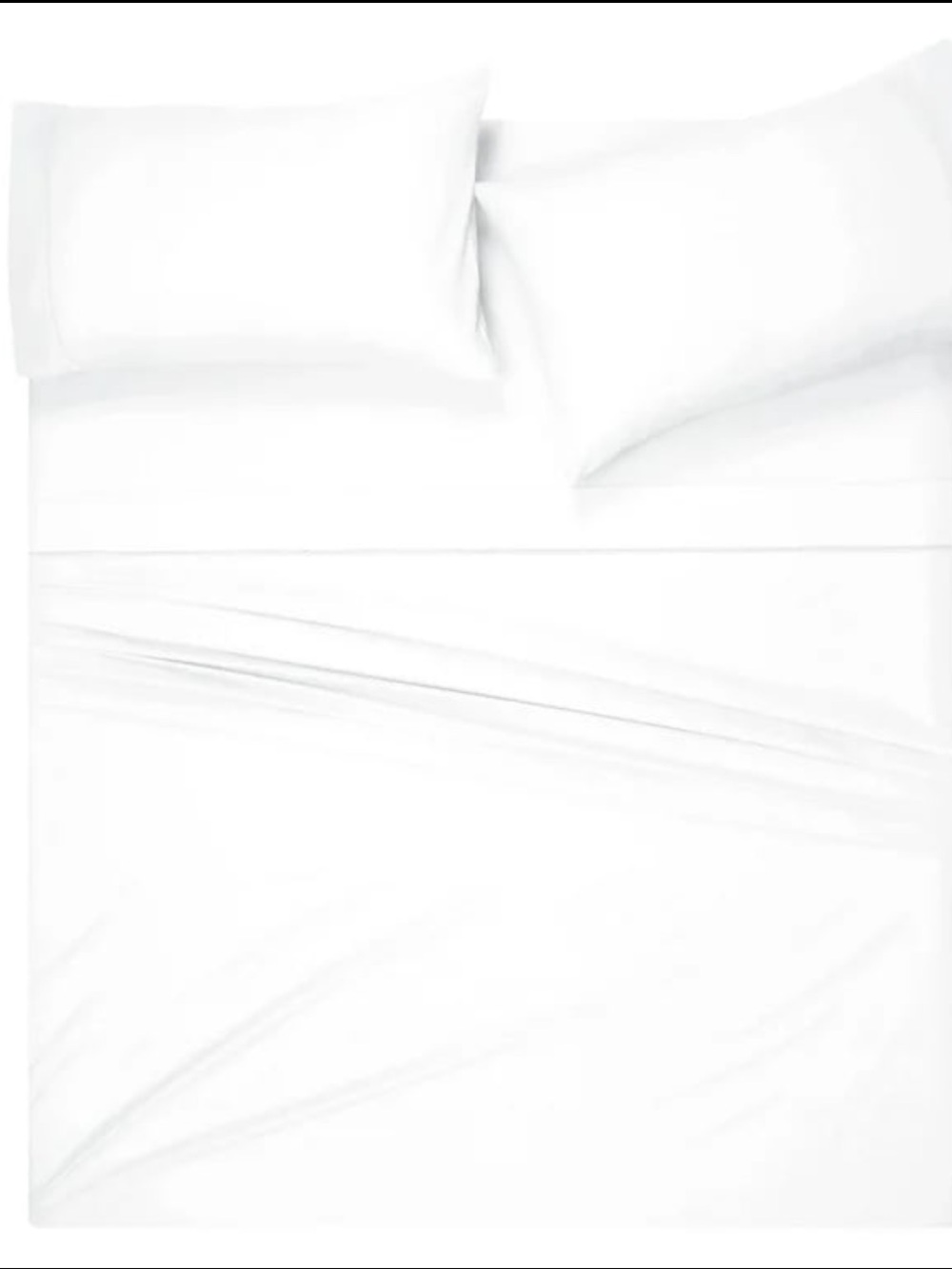 MyOwn 4 Piece Deep Pocket King Cotton Bedding Sheet Set NWT white